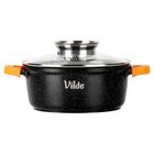 Vilde, Terruna Aroma, garnek ze szklaną pokrywką, granitowy, 20 cm, 2,1l