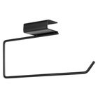 Vilde, wieszak na ręcznik papierowy, metalowy, czarny, 30-4,5-13 cm
