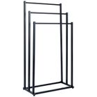 Vilde, wieszak na ręczniki stojący, metalowy, czarny