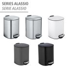 Wenko, Alassio, kosz na śmieci z pedałem i funkcją easy-close, 5l