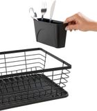 Wenko, Drip, ociekacz na naczynia, czarny, 36-30 cm