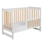 Yoonco, IWI, łóżeczko drewniane z barierką, białe/buk