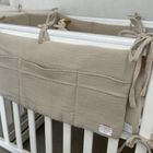 Yoonco, muślinowy organizer do łóżeczka, róż