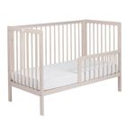 Yoonco, Timio, łóżeczko drewniane z barierką, beżowe, 120-60 cm