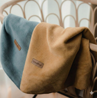 Zaffiro, Oslo, koc bawełniany, mustard, 75-100 cm