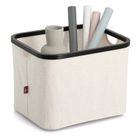 Zeller, organizer tekstylny kremowy, bambus, 40-33-30 cm