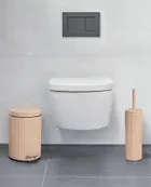 Zeller, szczotka do WC z metalowym pojemnikiem, brass tone, średnica 9,7 cm