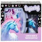Zestaw: lunchbox + bidon, 330 ml, Jednorożec