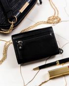 Zestaw prezentowy: Portfel, Brelok, czarny, skórzany, Peterson