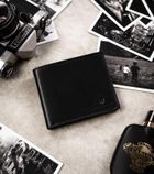 Zestaw prezentowy: Portfel, Brelok, czarny, skórzany, Peterson