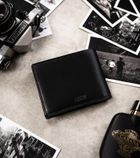 Zestaw prezentowy: Portfel, Brelok, czarny, skórzany, Peterson