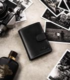 Zestaw prezentowy: Portfel, Brelok, czarny, skórzany, Peterson