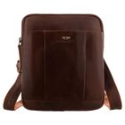 Zestaw, Torba listonoszka, Etui na klucze, brązowy, skórzany, Peterson