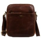 Zestaw, Torba listonoszka, Etui na klucze, brązowy, skórzany, Peterson