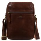 Zestaw, Torba listonoszka, Etui na klucze, brązowy, skórzany, Peterson