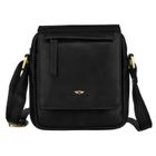 Zestaw, Torba listonoszka, Etui na klucze, czarny, skórzany, Peterson