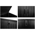 Plonos, skrzynia ogrodowa, czarna, 116-112,5-71 cm, 775l