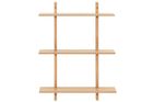 4living, regał sosnowy z trzema półkami, 80-60-15 cm