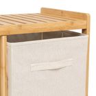 5five Simply Smart, regał bambusowy z koszem na pranie, Tidy box, i pojemnikami, 66-33,3-78.5 cm