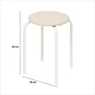 5five Simply Smart, taboret z miękkim siedziskiem, 46 cm