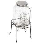 Adler, słój do napojów z kranikiem i stojakiem, szklany, 4l