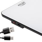 Adler, waga kuchenna, 10 kg, ładowalna przez USB-C, dokładność 1g