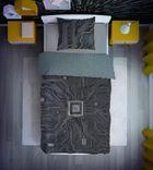 AI, Fluo, 2-częściowy komplet pościeli bawełnianej, świecąca w ciemności, 140-200 cm