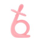 Akuku, gryzak silikonowy, ślimak, różowy