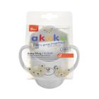 Akuku, kubek pochyły do nauki picia, szary