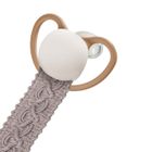 Akuku, tasiemka do smoczka, bawełna, beż