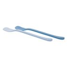 Akuku, zestaw łyżeczek do nauki karmienia, niebieski, 2 szt.