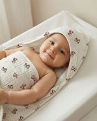 Albero Mio, Vintage Teddy, muślinowe okrycie kąpielowe, 80-80 cm