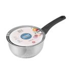 Altom Design, Emilio, rondel nierdzewny z pokrywą szklaną, 1,2l, 16 cm