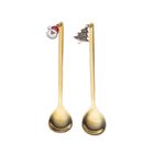 Altom Design, komplet 2 łyżeczek z zawieszką świąteczną, złoty