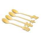 Altom Design, komplet 4 łyżeczek dekorowanych, color box, złoty