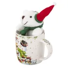 Altom Design, kubek bałwanek nbc, 400 ml, z maskotką, color box