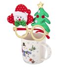 Altom Design, kubek bałwanek nbc, 400 ml, z okularami świątecznymi, w opasce