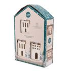 Altom Design, zestaw prezentowy: komplet domków LED ze złotą linią, 3 szt.