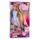 Anlily, lalka w sukni balowej z długimi włosami do stylizacji lokówką