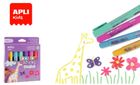 Apli Kids, farby w kredce, pastelowe, 6 kolorów