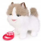 Artyk, kot chodzący na smyczy, zabawka interaktywna, biało rudy