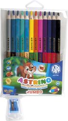 Astra, kredki Astrino jumbo, dwustronne, 24 kolory