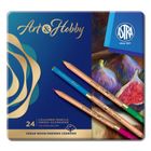 Astra, Prestige, kredki z drewna cedrowego w metalowym pudełku, 24 kolory