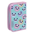 Astrabag, piórnik, rozkładany, pojedynczy, z wyposażeniem, Minty Pandas