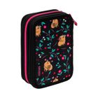 Astrabag, piórnik rozkładany, potrójny, z wyposażeniem, Flower Capy