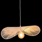 Atmosphera, Adelia, lampa wisząca z bawełny, biała, 58-56-100 cm