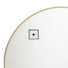 Atmosphera, Alice, półokrągłe lustro do przedpokoju, metalowa rama, 90-65 cm