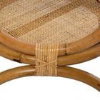 Atmosphera, stolik boczny do kanapy, Farah, rattanowy, szklany blat, Ø 60 cm