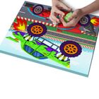 Auta, Wyklejanie plasteliną, zestaw kreatywny, 40-30 cm