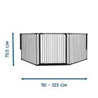 Baby Dan, Carl Wide X, bramka ochronna zewnętrzna, czarna